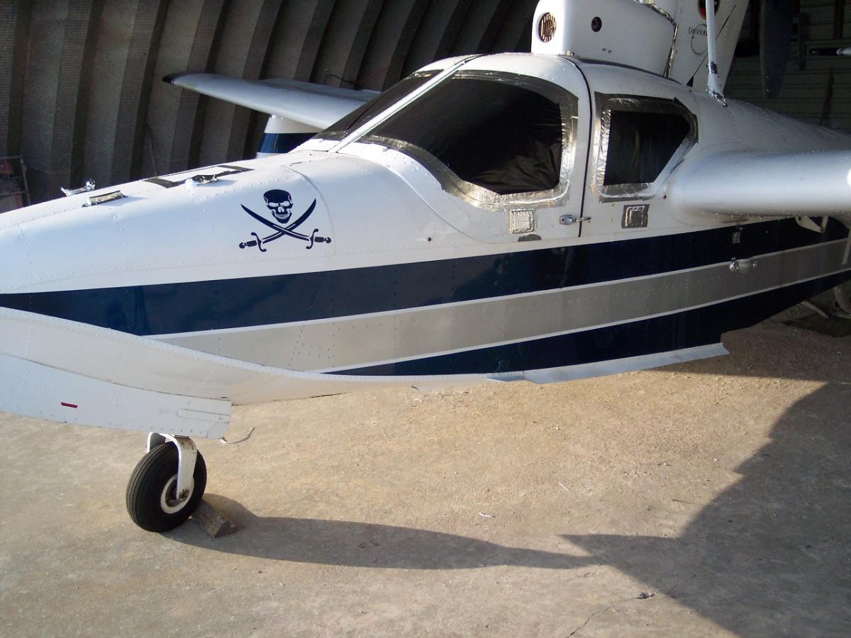 Cessna Ag aircraft in blue and yellow
